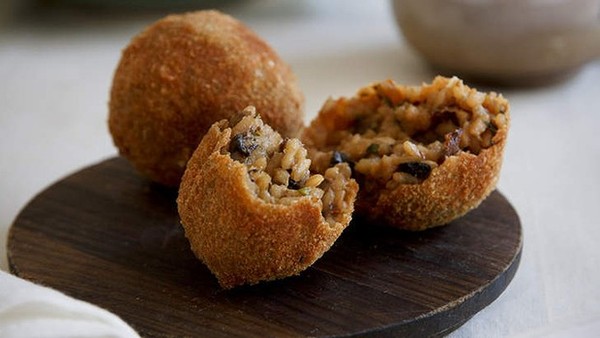 Porcini mushroom arancini