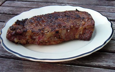 Porcini mushroom dry rubbed steak