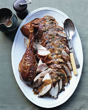 Porcini mushroom turkey with mushroom gravy