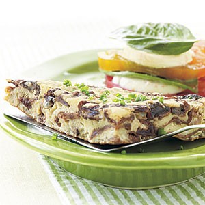 Porcini-Parmesan frittata