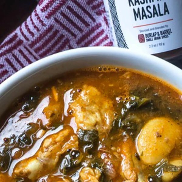 Pork & bean stew with Kashmiri & garam masalas