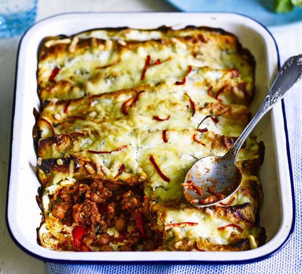 Pork & chorizo enchiladas 