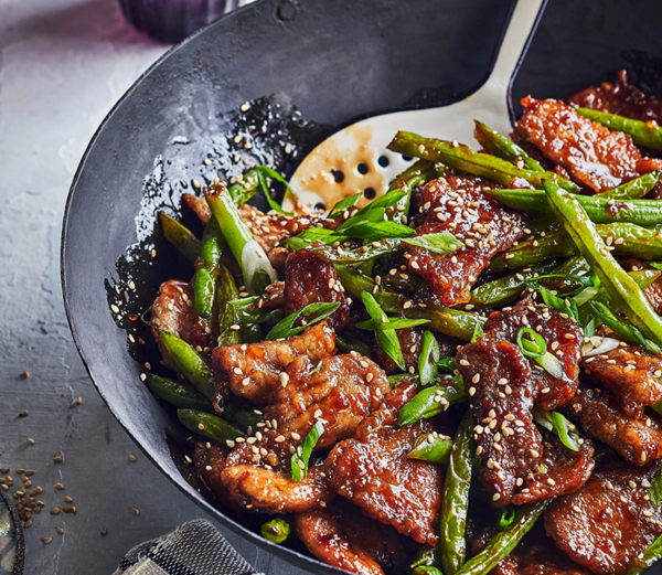 Pork & green bean stir-fry