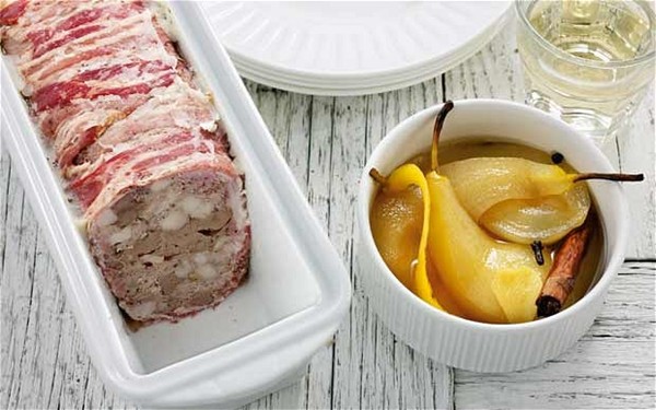 Pork and brandied chicken liver terrine