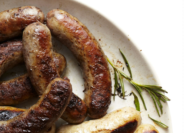 Pork and duck sausage