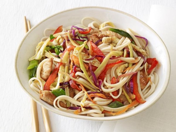 Pork and egg lo mein 