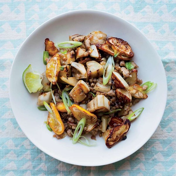 Pork and eggplant stir-fry