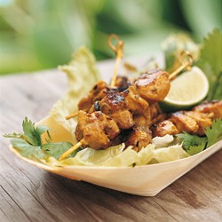 Pork and fennel satay