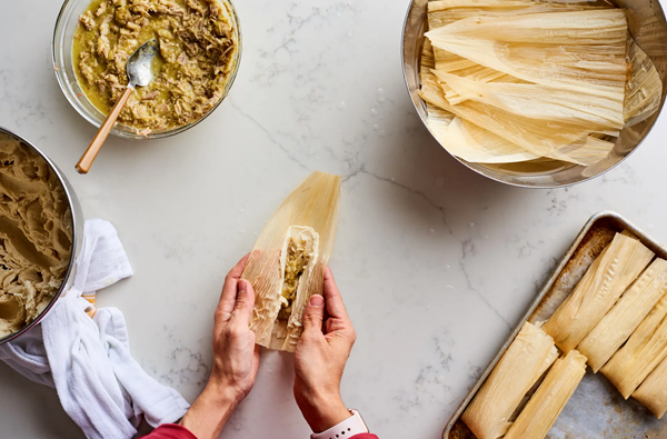 Pork and green chile tamales