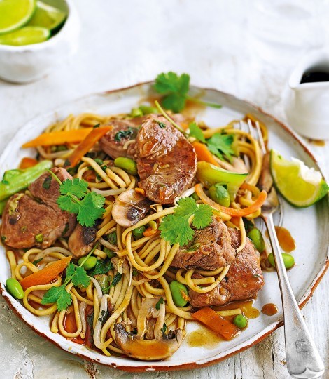 Pork and hoisin stir-fry