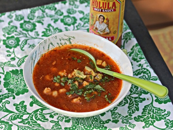 Pork and hominy soup