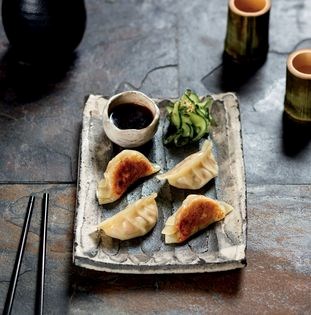 Pork and kimchi gyoza