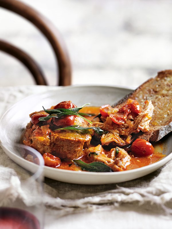 Pork and lemon ragù with crispy sage