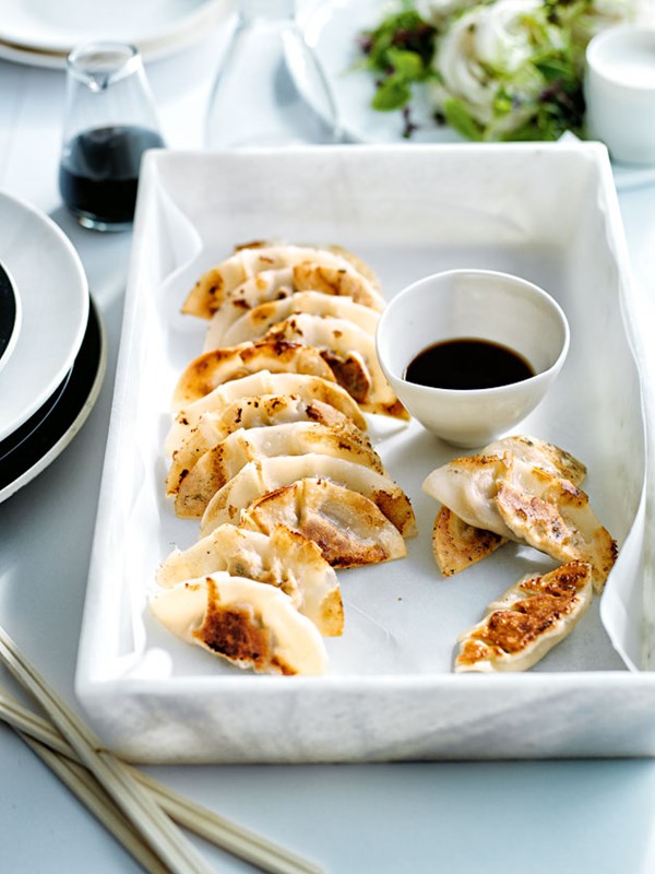 Pork and mushroom pot stickers