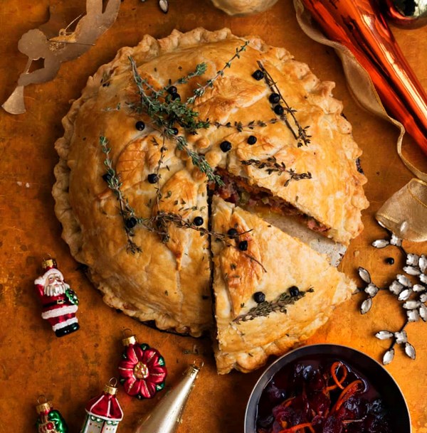 Pork and partridge pie