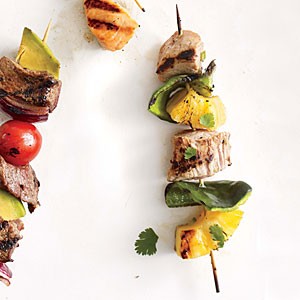 Pork and pineapple kebabs