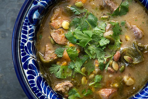 Pork and poblano stew