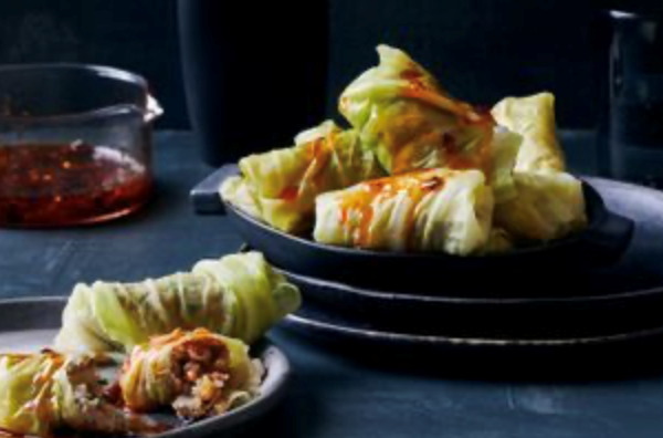 Pork and prawn cabbage rolls