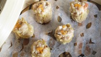 Pork and prawn open dumplings