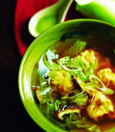 Pork and prawn wonton soup