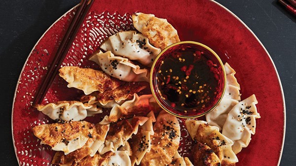 Pork and scallion pot stickers
