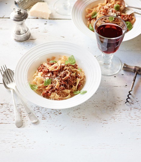 Pork and sherry tagliatelle 