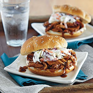 Pork and slaw sandwiches