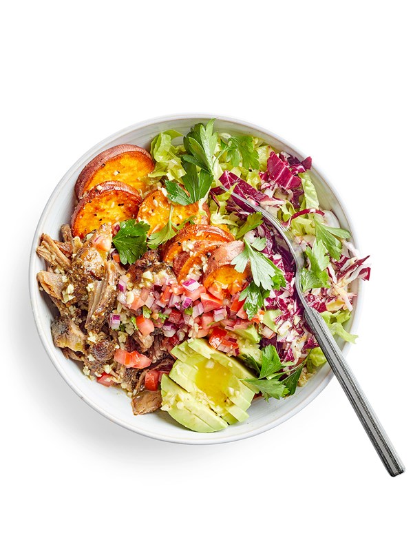 Pork and sweets bowl