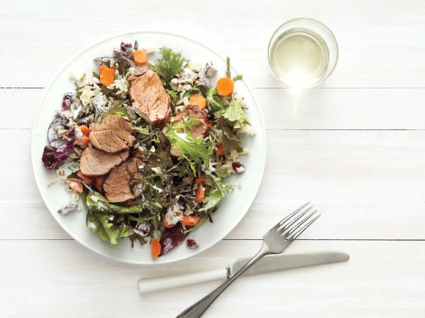 Pork and wild rice salad