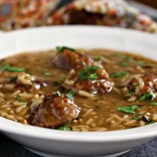 Pork and wild rice soup