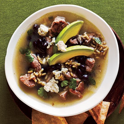 Pork and wild rice soup