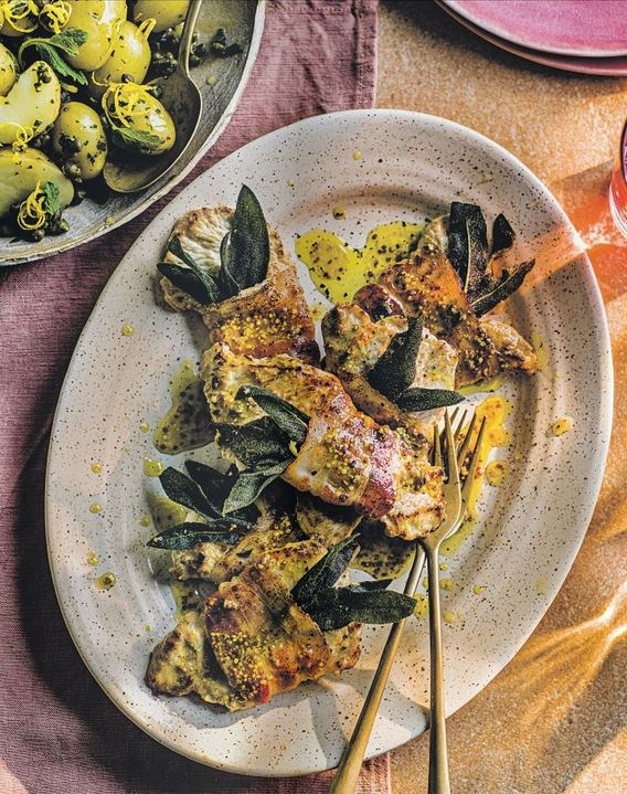 Pork, bacon & sage escalopes