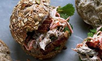 Pork baps with carrot and galangal coleslaw