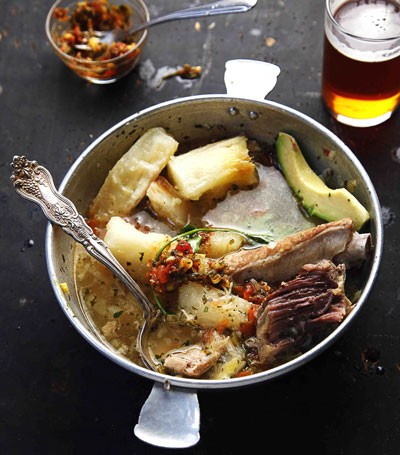 Pork, beef, and chicken soup (Puchero)