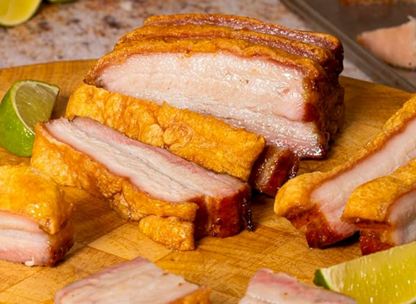 Pork belly chicharrón
