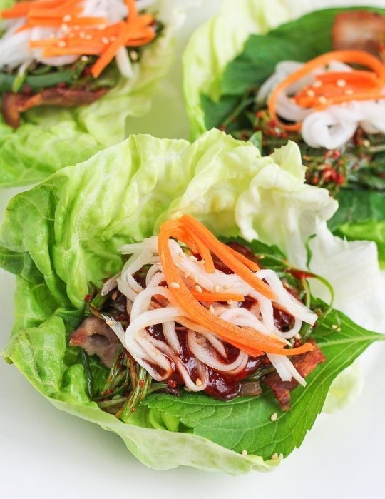 Pork belly lettuce wraps