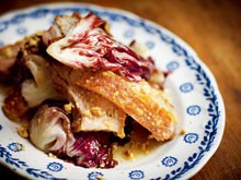 Pork belly, radicchio & hazelnuts