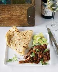 Pork carnitas with garlic and orange