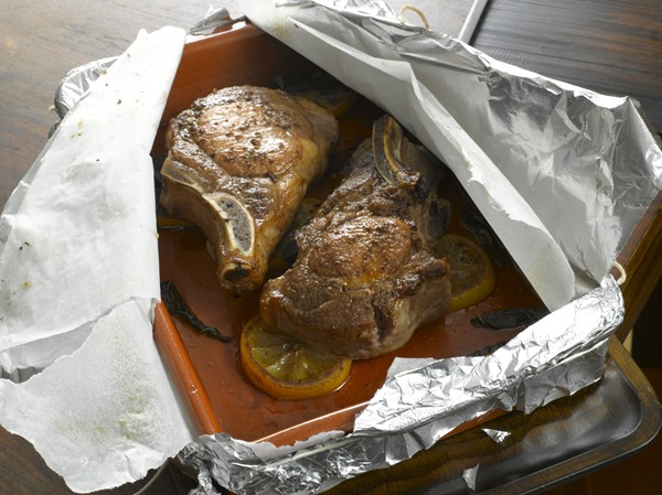Pork chop en papillote