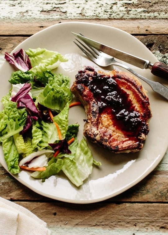 Pork chops in Port wine sauce