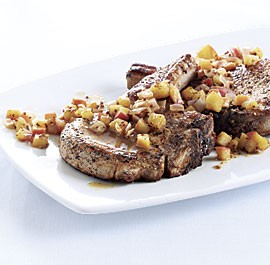 Pork chops with cider-Dijon pan sauce