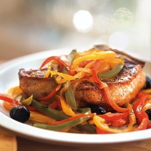 Pork chops with peperonata 
