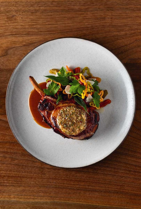 Pork chops with sage butter
