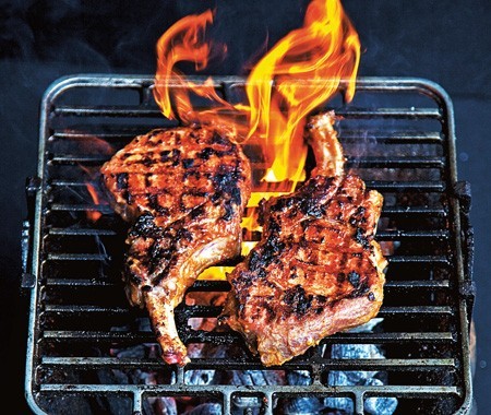 Pork chops with yuzu-miso marinade