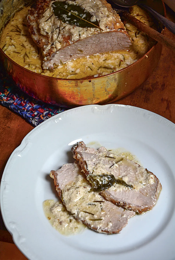 Pork cooked in milk (Maiale al latte)
