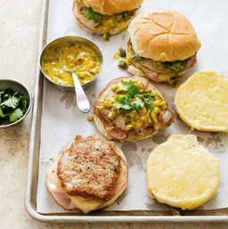 Pork cutlet Cuban sandwich