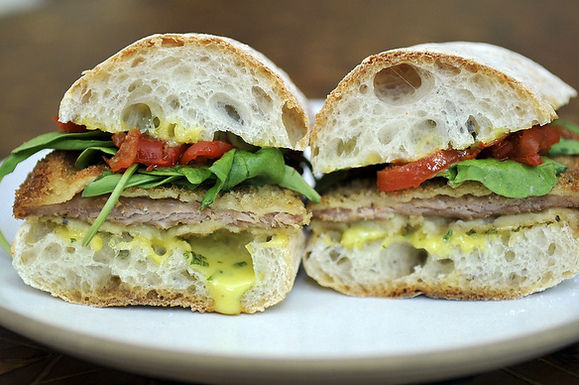 Pork cutlet sandwiches with basil aioli