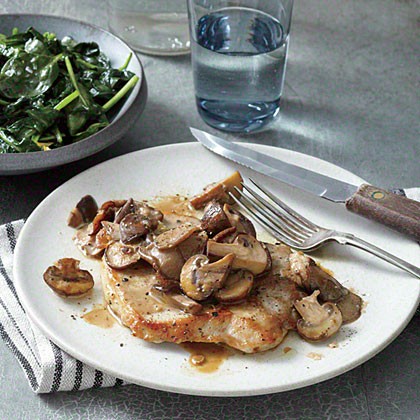 Pork cutlets with wild mushroom Marsala
