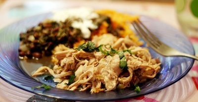 Pork in a jalapeno-tomatillo sauce