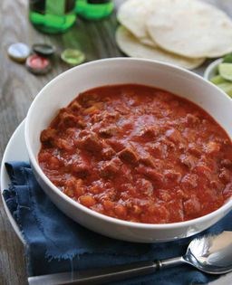 Pork in red chile sauce (Asado de chile colorado)